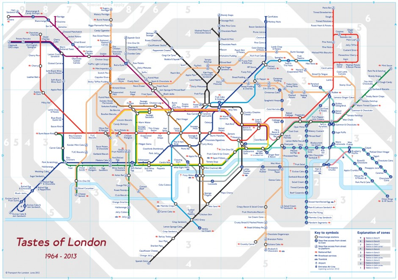 Illustration for article titled Mapping the London tube—by taste